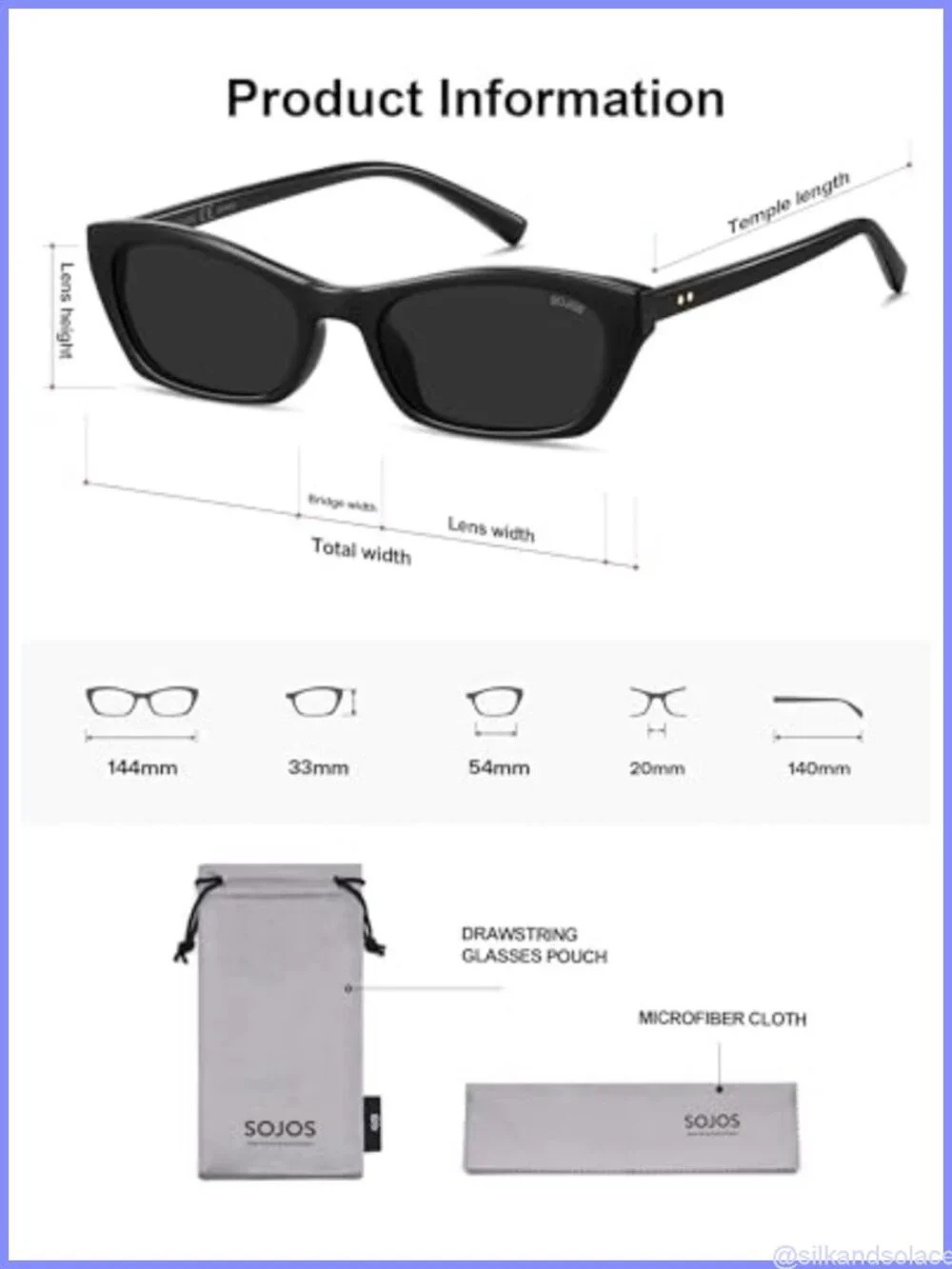 Cat Eye Polarized Sunglasses UV400 Retro Y2K Rectangle Sunnies